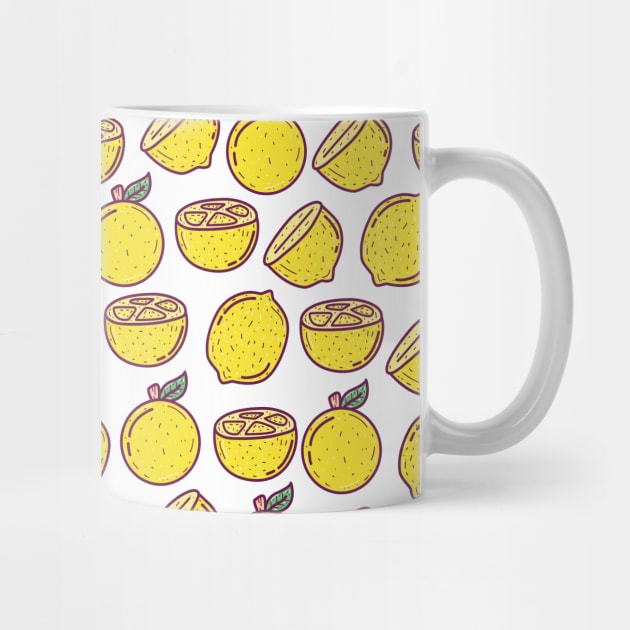 Fresh Lemons - Cute Lemon Pattern by edwardechoblue